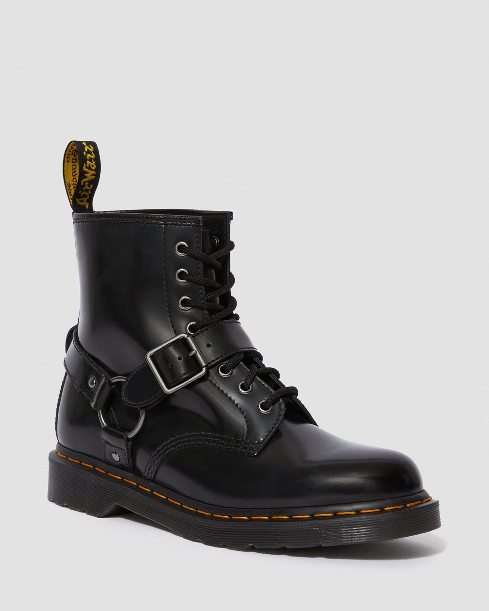 Dr Martens 1460 Harness Kožené Šnurovacie Topánky Damske ( Čierne ) SK 657-RAFPBT